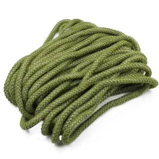 Olive Green Mesh Covered Cord with Pale Grey Core sample, design MT-084605D0, view 2