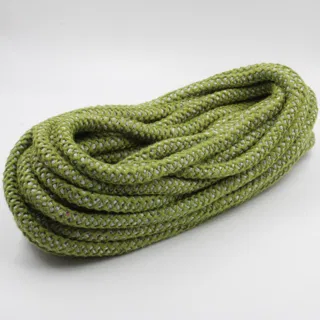 Olive Green Mesh Covered Cord with Pale Grey Core sample, design MT-084605D0, view 4