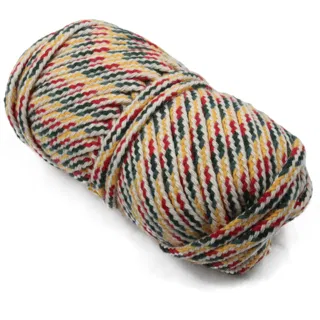Olive Green, Off-White, Yellow and Red Flat Drawstring Cord sample, design MT-7F9B6E56, view 6