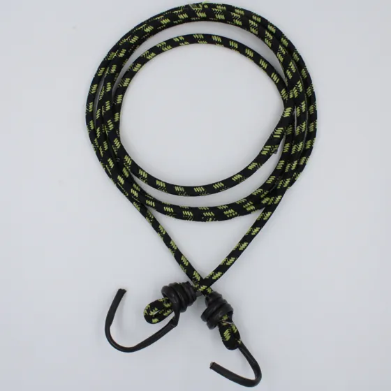 Black and Olive Green Bungee Shock Cord with Hooks