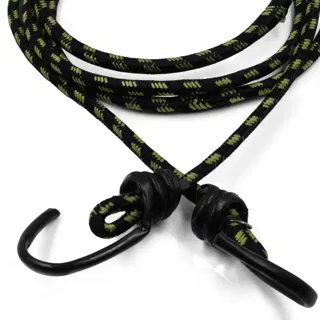 Black and Olive Green Bungee Shock Cord with Hooks sample, design MT-1C4858C6, view 5