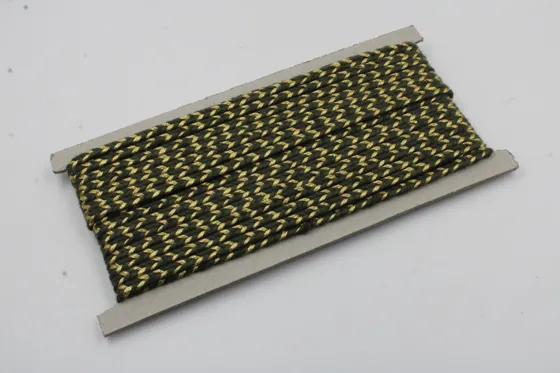 Dark Olive Green and Gold Metallic Choti Braid