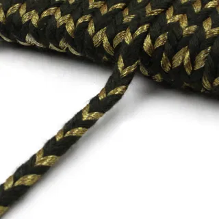 Dark Olive Green and Gold Metallic Choti Braid sample, design MT-BAB9F4CB, view 8