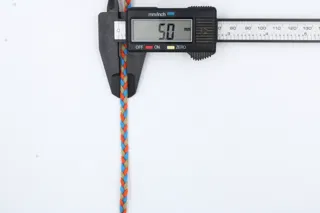 Orange, Beige and Sky Blue Flat Choti Dori Braided Trim sample, design MT-5444F3ED, view 5