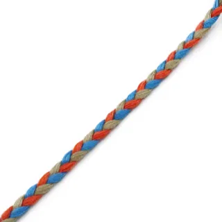 Orange, Beige and Sky Blue Flat Choti Dori Braided Trim sample, design MT-5444F3ED, view 8