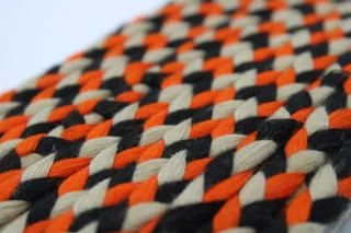 Orange, Black and Cream Chunky Choti Braid sample, design MT-5DE79C76, view 2