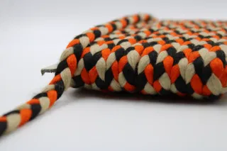 Orange, Black and Cream Chunky Choti Braid sample, design MT-5DE79C76, view 3