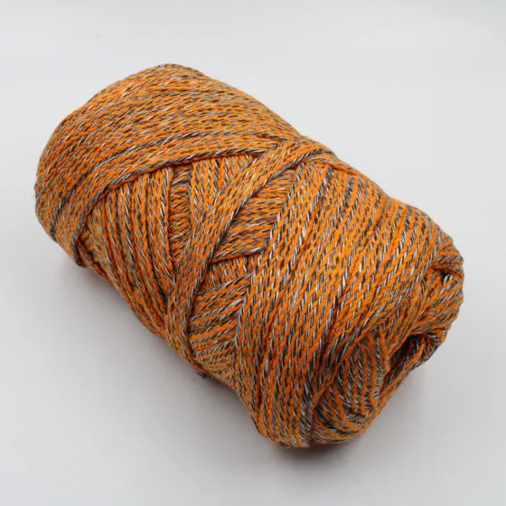 Orange, Black and White Flat Drawstring Cord