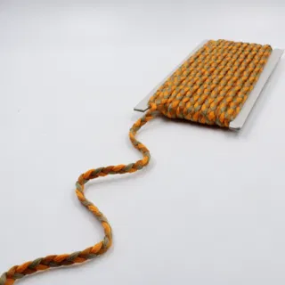 Orange, Rust and Khaki Green Flat Choti Dori Braided Trim sample, design MT-913C92D6, view 4