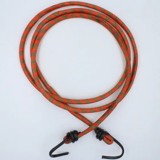 Orange and Green Bungee Shock Cord with Hooks