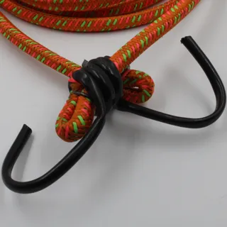 Orange, Pink and Green Bungee Shock Cord with Hooks sample, design MT-47B052EF, view 2