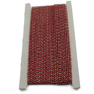 Red Multicolour Pachrangi Braided Dori sample, design MT-6DCD0403, view 9