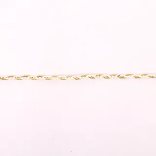 White and Pale Gold Choti Dori Braided Trim sample, design MT-9953BC01, view 3