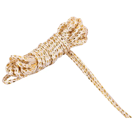 White and Gold Flecked Braided Cord