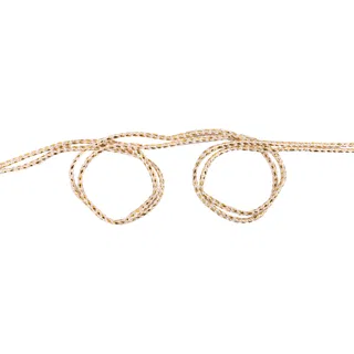 White and Gold Flecked Braided Cord sample, design MT-DA5F9B6A, view 2