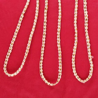 White and Gold Flecked Braided Cord sample, design MT-DA5F9B6A, view 4