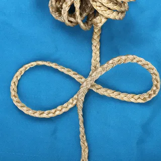 Solid Pale Gold Choti Braid, Wrapped Hank sample, design MT-BA165007, view 4