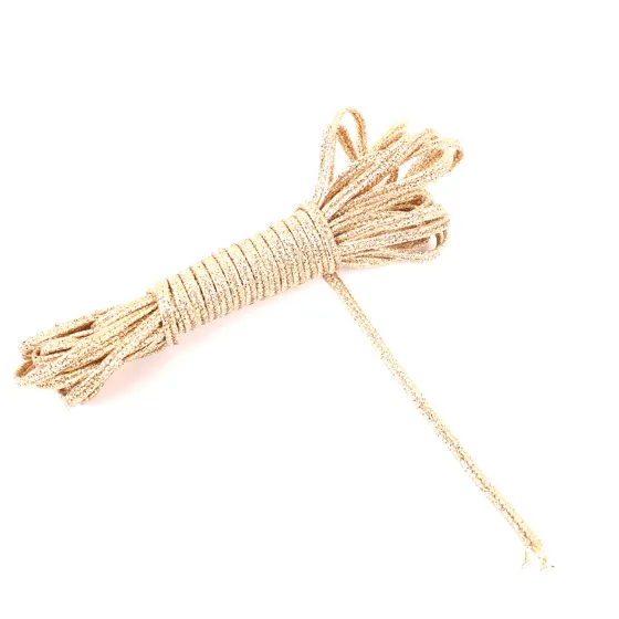 Pale Gold Metallic-Look Fine Choti Braid