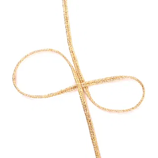 Pale Gold Metallic-Look Fine Choti Braid sample, design MT-D6ED22EE, view 2