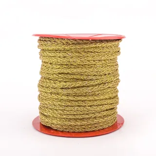 Olive Gold Knitted Cord on a Red-Flanged Spool sample, design MT-9D7CD4F7-15, view 2
