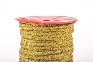 Olive Gold Knitted Cord on a Red-Flanged Spool sample, design MT-9D7CD4F7-15, view 3
