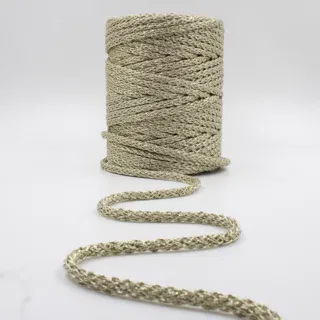 Champagne Pale Gold Knitted Cord sample, design MT-BEBF2B86, view 9