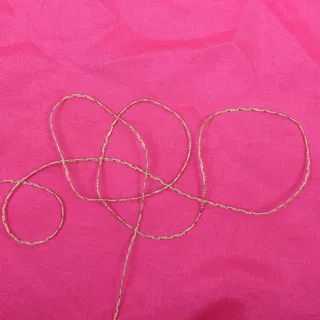 Pale Gold Braided Cord, Very Fine Metallic sample, design MT-15CBC515, view 4