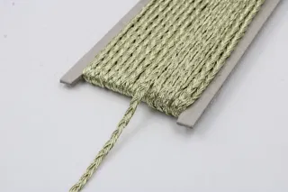 Champagne Gold Metallic Choti Braid sample, design MT-AA63C885, view 4