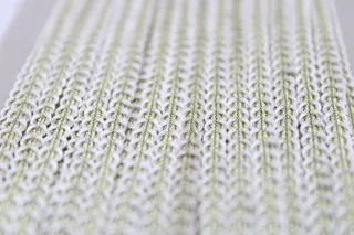 Pale Gold and Off-White Open Khajuri Braid sample, design MT-24CA9144, view 2