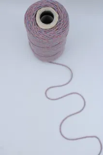 Pale Pink Marl Twisted Macrame Thread, 2 mm sample, design MT-1B4B5ACB, view 3