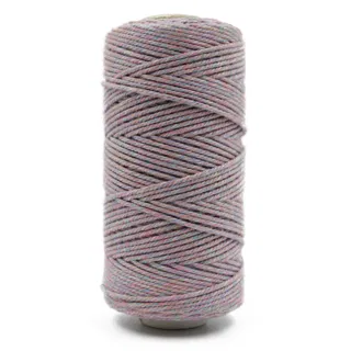 Pale Pink Marl Twisted Macrame Thread, 2 mm sample, design MT-1B4B5ACB, view 5