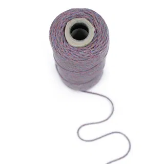 Pale Pink Marl Twisted Macrame Thread, 2 mm sample, design MT-1B4B5ACB, view 7