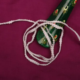 Pale Pink Braided Trim, Narrow Flat sample, design MT-A8A668AD, view 4