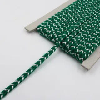 Green and Silver Metallic Flat Choti Dori Braided Trim sample, design MT-22CF3E9E, view 5