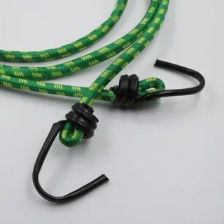 Parrot Green and Yellow Bungee Shock Cord with Hooks sample, design MT-A3AA817F, view 2