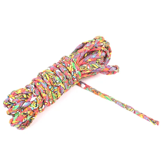 Red, Yellow, Green, Blue, Pink and White Choti Braid