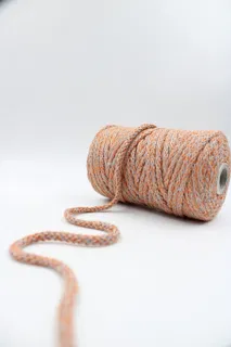Peach and Grey Melange Covered Cord sample, design MT-87A3FD63, view 7
