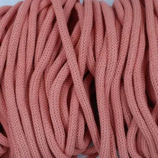 Coral Peach Chunky Knitted Covered Cord sample, design MT-D0F189AF, view 2