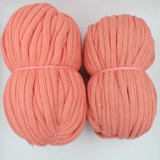 Coral Peach Chunky Knitted Covered Cord sample, design MT-D0F189AF, view 4