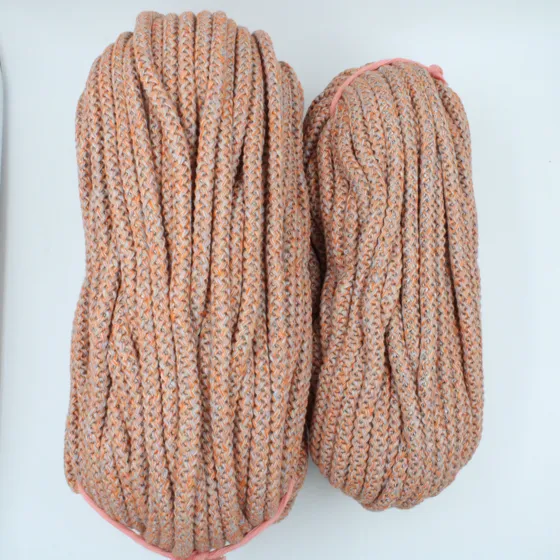 Peach-Orange Covered Cord with Grey Flecks