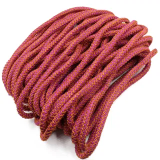 Magenta Pink Covered Cord with Gold Orange Zigzag Mesh sample, design MT-A07E89E5, view 3