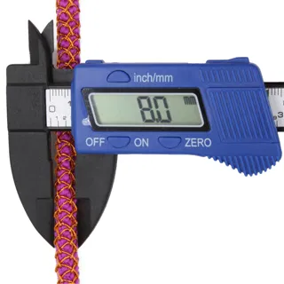 Magenta Pink Covered Cord with Gold Orange Zigzag Mesh sample, design MT-A07E89E5, view 5