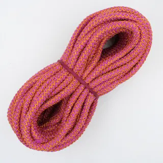 Magenta Pink Covered Cord with Gold Orange Zigzag Mesh sample, design MT-A07E89E5, view 6