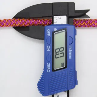 Magenta Pink Covered Cord with Gold Orange Zigzag Mesh sample, design MT-A07E89E5, view 8