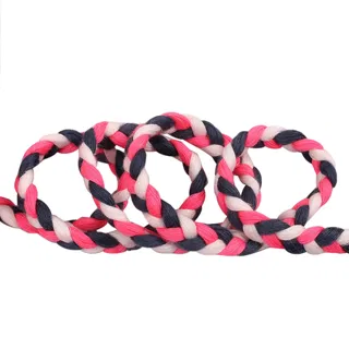 Bright Pink, Dark Navy and White Choti Dori Braided Trim sample, design MT-41468DCD, view 2