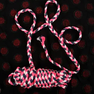 Bright Pink, Dark Navy and White Choti Dori Braided Trim sample, design MT-41468DCD, view 4