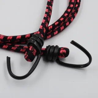 Black and Neon Pink Bungee Shock Cord with Hooks sample, design MT-CFA854FF, view 2