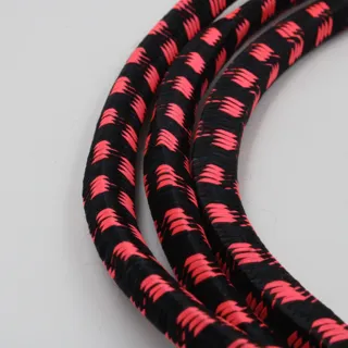 Black and Neon Pink Bungee Shock Cord with Hooks sample, design MT-CFA854FF, view 3