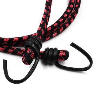 Black and Neon Pink Bungee Shock Cord with Hooks sample, design MT-CFA854FF, view 6
