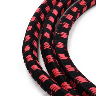 Black and Neon Pink Bungee Shock Cord with Hooks sample, design MT-CFA854FF, view 7